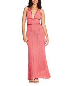 Платье-накидка Ариэль, связанное крючком Capittana, розовый