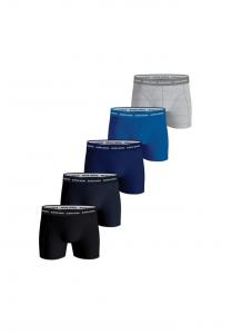 Боксеры 5 пар в упаковке - хлопковые эластичные плавки нижние трусы с хлопковым логотипом на поясе Björn Borg, мультиколор