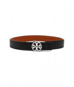 Кожаный двусторонний ремень 1" Miller Tory Burch, черный