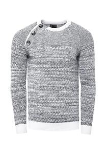 Свитер с модными пуговицами Rusty Neal, белый