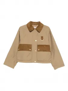 Куртка с вельветовым воротником и карманами Barbour, коричневый