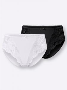 Sassa Трусы Slip in weiß + schwarz