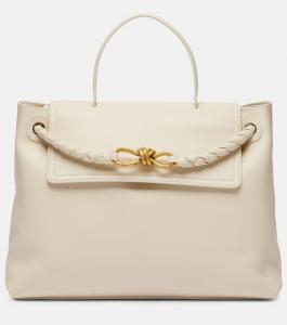 Ciao Ciao сумка из кожи среднего размера Bottega Veneta, Sea Salt-M Brass