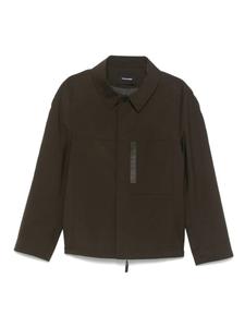 Рубашка на молнии Yves Salomon, зеленый