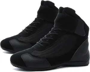 Мотоциклетные ботинки (38-46) Нескользящая резиновая подошва Удобные Дышащие Регулируемая посадка + Легко надевать/снимать Подходит для всех сезонов Для езды на велосипеде, пеших прогулок LNNLUU, Black