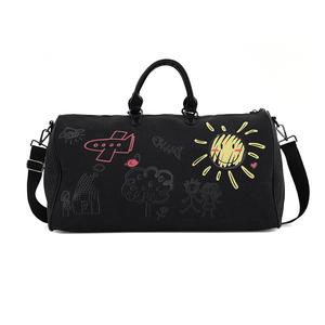 ResNonverba Холщовая сумка Оксфорд через плечо кроссбоди дорожная унисекс разноцветная, Black