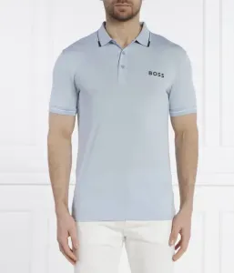 Поло Paul Pro slim fit Boss Green, небесно-голубой