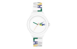 LACOSTE Часы NEOCROC Collection Wrist Watch Quartz Movement Silicone Strap 38mm White Dial Women's Watch 2001217