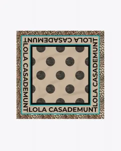 Платок с принтом клетка и логотипом CRUDO-VERDE U Lola Casademunt, пастельно-розовый