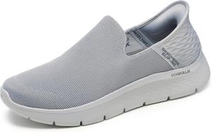 Мужские кроссовки Skechers Go Walk Flex без застежек для ходьбы, светло-серый