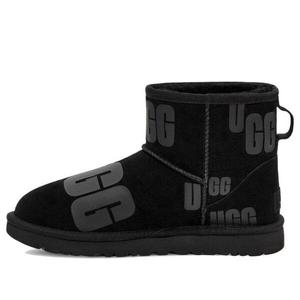 Ботинки зимние UGG с разбросанной графикой, черный