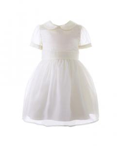 Платье из органзы с защипами для девочек - малышки, подростки Rachel Riley, белый
