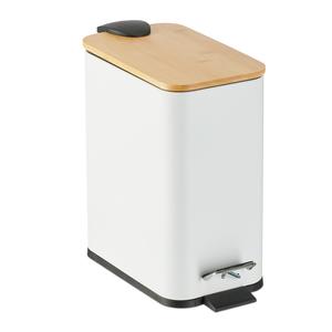 Бак с педалью Relaxdays, белый