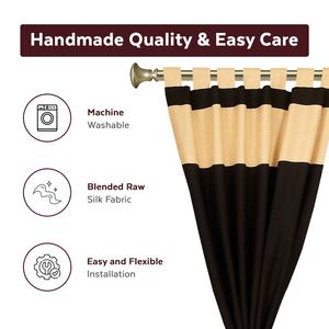 Занавеска из необработанного шелка Indian Selections 43 x 63 дюйма, черный