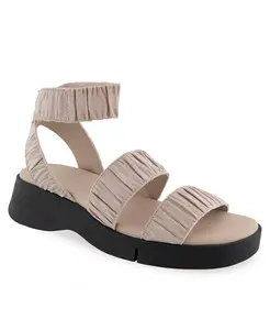 Женские сандалии Fiona на платформе с круглым носом Aerosoles, коричневый/бежевый