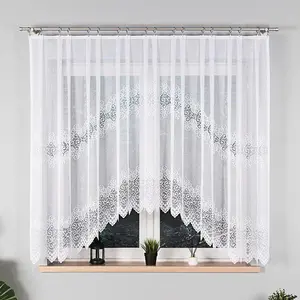 ВИОЛЕТТА - Готовая жаккардовая штора с подгибом по низу - 300х160 см - белая MARKIZETA HOME