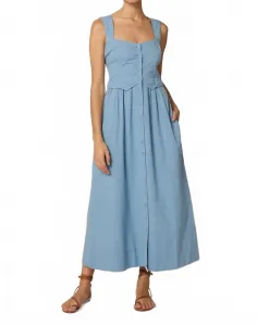 Женское платье Esther до щиколотки, пыльно-голубого цвета Cleobella