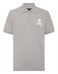 Рубашка-поло из пике SS Skull&Bones Philipp Plein, серый