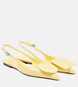Кожаные балетки Les Slingbacks Duelo Jacquemus, Light Yellow