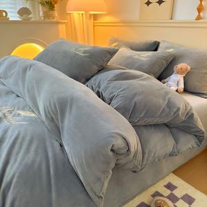 Antarctic Комплект постельного белья из 8 предметов (1.8 м), двусторонний вельвет, цвет Feather - Light Gray, одеяло 5 кг