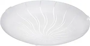Потолочный светильник EGLO "MARGITTA 1" Ø 25 см, Высота: 7 см, белый/прозрачный
