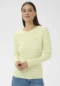 Топ с длинными рукавами liddy t Kaffe, Chalk Wild Lime - Pink Heart