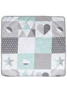 Roba Детское одеяло «Happy Patch» - двустороннее, из хлопка и плюша - мятно-белое