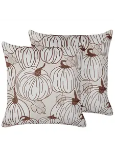 Декоративная подушка Beliani 2er Set Deko GOURD, цвет beige/weiß/braun