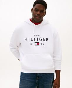 Мужская толстовка с капюшоном больших размеров, стандартного кроя Tommy Hilfiger, White