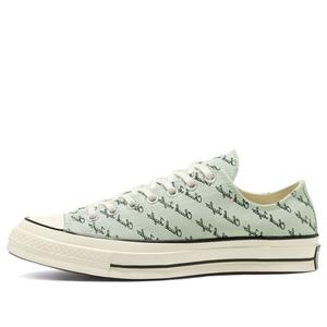 Кроссовки chuck 70 low 'scripted signature print - green oxide' Converse, зеленый