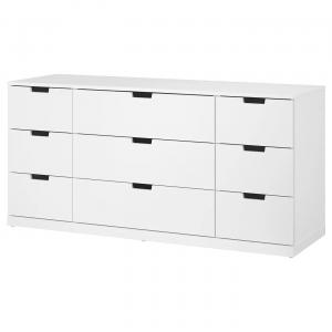 Комод с 9 ящиками NORDLI IKEA, 160x76 см, белый