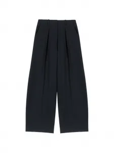 Плиссированные брюки Maje, синий