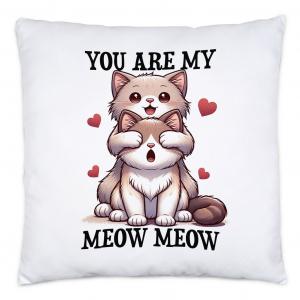 Подушка «You Are My Meow Meow Cats in Love» с наполнителем в подарок парню и девушке Hey!Print