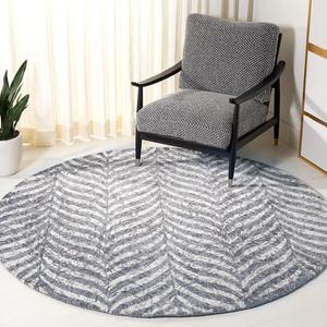 Ковер SAFAVIEH, 183 x 183 см, Restoration Vintage Collection Grey/Ivory RVT115F ручной работы современный абстрактный из шерсти и вискозы