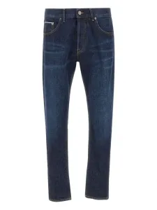 Джинсы с пятью карманами и логотипом Dondup, синий