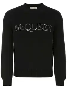 Джемпер с вышитым логотипом Alexander McQueen, черный