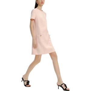 KARL LAGERFELD Женское розовое платье с короткими рукавами KARL LAGERFELD / Karl Lagerfeld Jeans