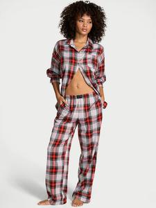 Длинный пижамный комплект из модала и хлопка Victoria'S Secret, tartan plaid