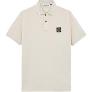 Рубашка поло мужская бежевая Stone Island, бежевый