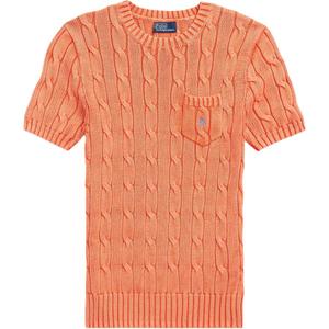Трикотажная женская оранжевая футболка Polo Ralph Lauren