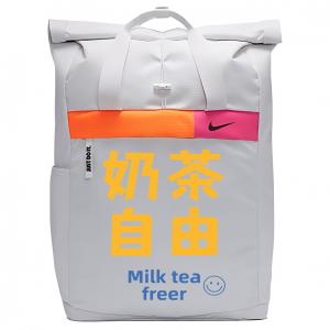 Nike Тканевый рюкзак с принтом унисекс белый, Milk tea free