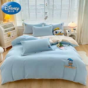 Disney Комплект постельного белья 1.2 м, 3 предмета: пододеяльник 150x200 см, простыня, наволочка, цвет Duckie - Sky Blue + Milkshake White