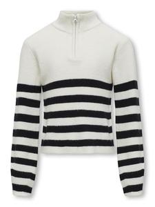Толстовка KIDS ONLY Pullover KOGFRANCA HALF ZIP L/S STRIPE KNT, цвет cloud dancer