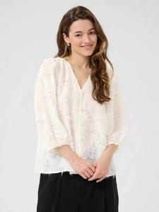 Топ Pariva с фактурной отделкой KAFFE, Chalk