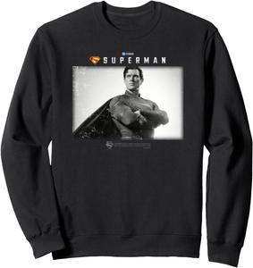 Толстовка с изображением Супермена из фильма Супермен и Кларка Кента Superman, черный