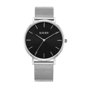 Часы Ruby Silver Black Mesh Burker