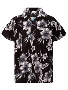 Рубашка King Kameha Mono Flowers, серый