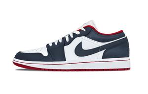 Air 1 Midnight Blue Support Low Top винтажные баскетбольные кроссовки unisex Jordan, темно-синий