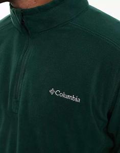 Темно-зеленый флисовый флис на половинной молнии Columbia Klamath II
