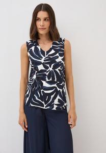 Топ Cecil MIT SMOK DETAILS, Blau/Dark Blue